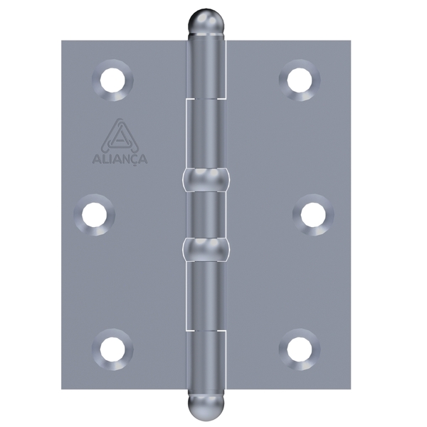 Dobradiça Para Porta Portão Madeira Aço Zincado Pino Bola | A